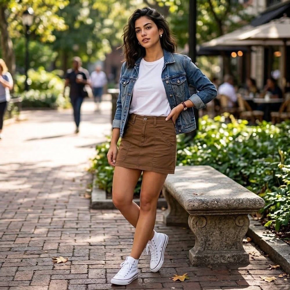 Faded State Women Brown Utility Mini Skirt Size 0 NWT Streetwear Cotton Blend